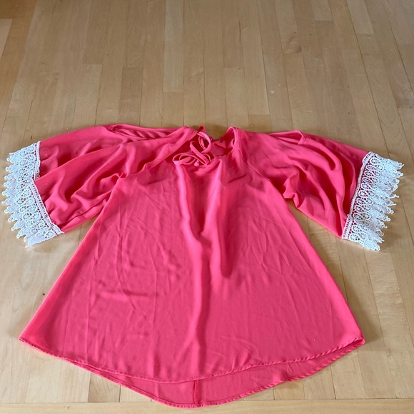 Tops - Aggie Pink Cold Shoulder Top